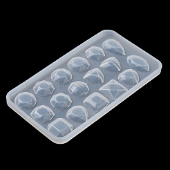 Quadratische/Pferdeauge/Tropfen-Silikonformen mit facettierten Edelsteinen und Cabochons zum Selbermachen DIY-G099-02B