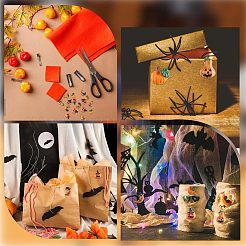 40 Stück 4 Stile Halloween-Thema undurchsichtige Harz-Cabochons RESI-GF0001-09