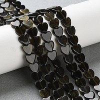 Естественный золотистый отлив обсидиан бисер пряди&nbsp;G-M403-A46-02