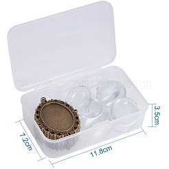 Oval Klarglas Cabochon Deckel DIY-PH0018-96AB
