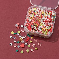 25g weihnachtliche handgefertigte Fimo-Cabochons CLAY-FS0001-14