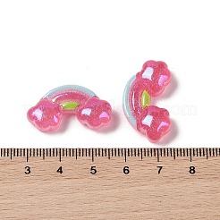 Glitzernde plattierte Harz-Cabochons RESI-H163-07A