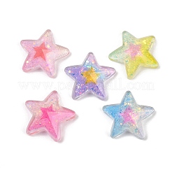 Transparente Stern-Harz-Cabochons RESI-R465-08
