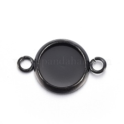 Edelstahl Cabochon Stecker Fassungen X-STAS-L211-04A-B