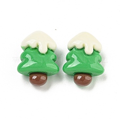 Deko-Cabochons aus undurchsichtigem Harz mit Weihnachtsmotiv CRES-B022-01J