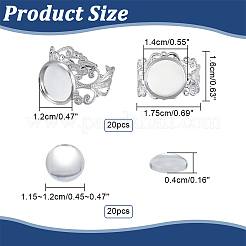DIY Rohling-Set zur Herstellung von Manschettenringen DIY-NB0008-16