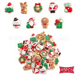 45 stücke 9 arten weihnachtsthema opake harz cabochons JX253A
