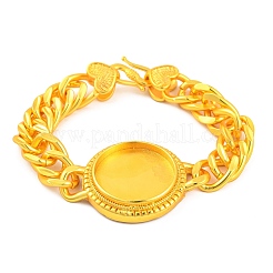 Messing Cuban Link Chain Armbänder Zubehörse KK-G502-05G