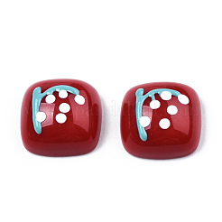 Undurchsichtige Harz-Email-Cabochons CRES-N031-034