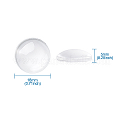 Transparente Glas Cabochons GGLA-CD0001-01