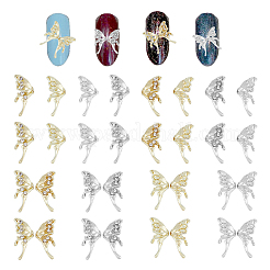 80 Stück 8 Stil Legierung Glas Strass Cabochons MRMJ-HY0002-28