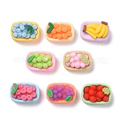 Deko-Cabochons aus undurchsichtigem Harz mit Herbstmotiv RESI-G029-B