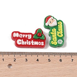Frohe Weihnachten undurchsichtige Harz Decoden Cabochons RESI-S391-03