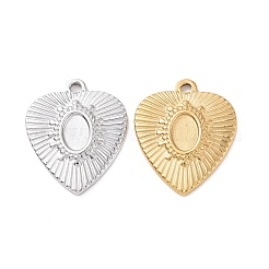 Cabochon-Fassungen für Anhänger aus Edelstahl 304 STAS-G287-11