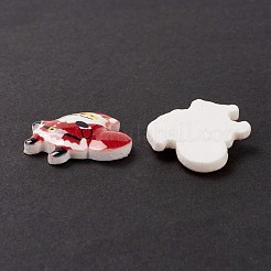 Weihnachtliche Cabochons aus undurchsichtigem Harz CRES-P022-13
