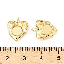 Cabochon-Fassungen für Anhänger aus Edelstahl 304 STAS-A089-09G