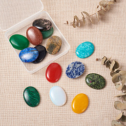 14 Stück gemischte Edelstein-Cabochons in 14 Stilen G-FW0001-06