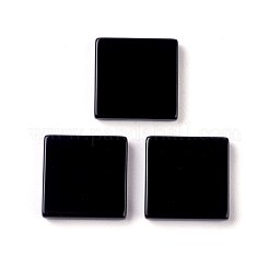 Natürlich gefärbte und erhitzte schwarze Achat-Cabochons G-O176-03A