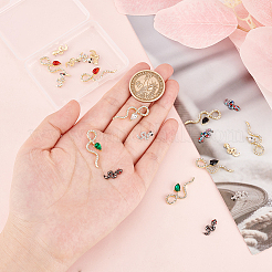 20 stücke 10 stil legierung strass cabochons MRMJ-OC0003-56