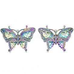 Regenbogenfarben-Legierung großer Anhänger Strass-Einstellungen PALLOY-N163-171-NR