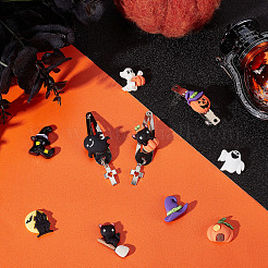 40 Stück 10 Stile Halloween undurchsichtige Harz-Cabochons RESI-SC0002-47