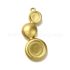 Ionenplattierung (IP) 304 Edelstahl-Cabochon-Einstellungen für Emaille STAS-U031-04G