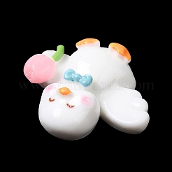 Süße Enten-Cabochons aus undurchsichtigem Harz RESI-L038-07P-06