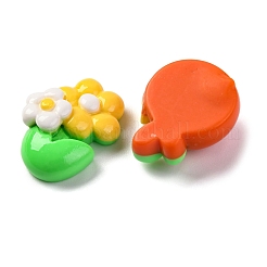 Cartoon-Deko-Cabochons aus undurchsichtigem Harz CRES-M038-12