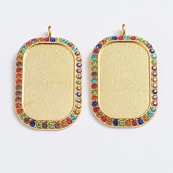 Legierung große Anhänger cabochon Fassungen ALRI-TAC0001-04B-G