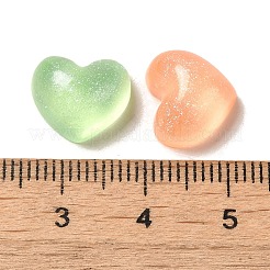 Transparente Decoden-Cabochons aus Harz mit Glitzerpulver RESI-E053-08C