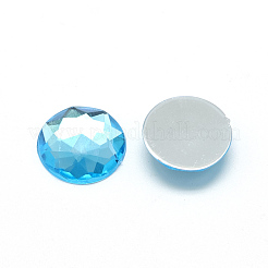 Acryl Strass Cabochons flach zurück X-GACR-Q008-8mm-04