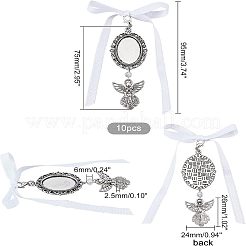 10 Stück Engel-Legierungsanhänger-Dekoration AJEW-FH0002-55