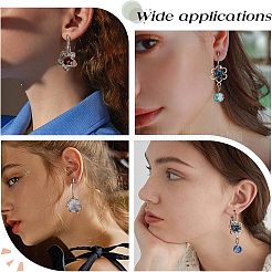 40 stücke 4 arten 304 edelstahl hebel ohrring cabochon einstellung Zubehörse STAS-CA0001-33