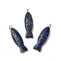 Резные подвески из натурального окрашенного лазурита&nbsp;G-G314-01P-05