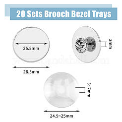 DIY-Set zur Herstellung einer leeren Kuppelbrosche STAS-DC0015-37