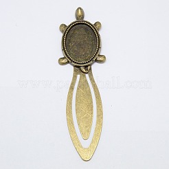 Tibetischer Stil Schildkröte Lesezeichen Fassungen für Cabochon X-TIBE-S156-AB-NR