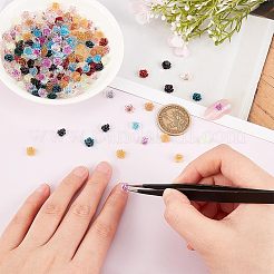 240 Stück transparente Harz-Cabochons im Kamelien-Stil (12 Stile) MRMJ-OC0003-41