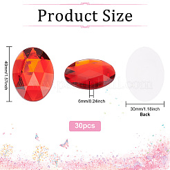 Acrylrhinestone-Cabochons mit flacher Rückseite GACR-GA0001-01