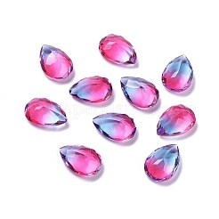 Zweifarbige Strass-Cabochons aus transparentem Glas EGLA-L022A-02