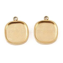 Cabochon-Fassungen für Anhänger aus Edelstahl 304 STAS-A194-05D-G