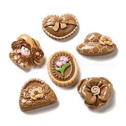 Undurchsichtige Decoden-Cabochons aus Harz RESI-Z022-03A