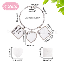 4 Set Sublimations-Rohlinge für die Armbandherstellung FIND-PH0005-91