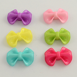 Opake Acryl bowknot Cabochons SACR-Q099-M24