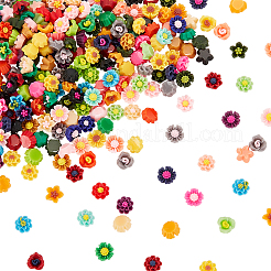 250 Stück 5 gestylte Cabochons aus undurchsichtigem Harz MRMJ-OC0003-60