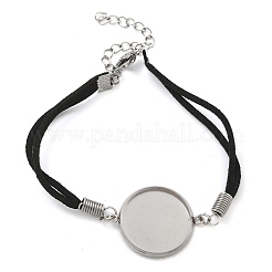 Herstellung eines Armbands aus Wildlederimitat mit Doppelkordel STAS-M084-10P-06