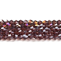 Прозрачные стеклянные бусины гальваническим пряди&nbsp;GLAA-F029-3mm-A05