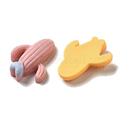 Deko-Cabochons aus undurchsichtigem Harz aus Pflanzen RESI-D008-02