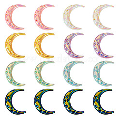 Pandahall 70 Stück 7 Farben undurchsichtige Harz-Cabochons CRES-TA0001-22