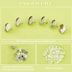 DIY-Set zur Herstellung einer leeren Kuppelbrosche STAS-UN0052-95B