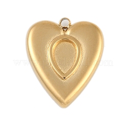 Ionenbeschichtung (IP) 304 Edelstahl Rack Beschichtung Anhänger Cabochon-Einstellungen STAS-U019-25G